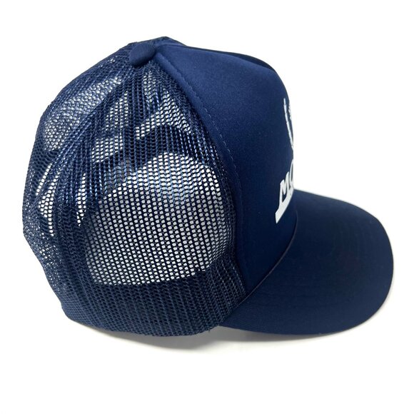 Vintage Moritz Cadillac Mesh Trucker Hat Baseball Cap Snapback Blue Crest Logo - Picture 5 of 8